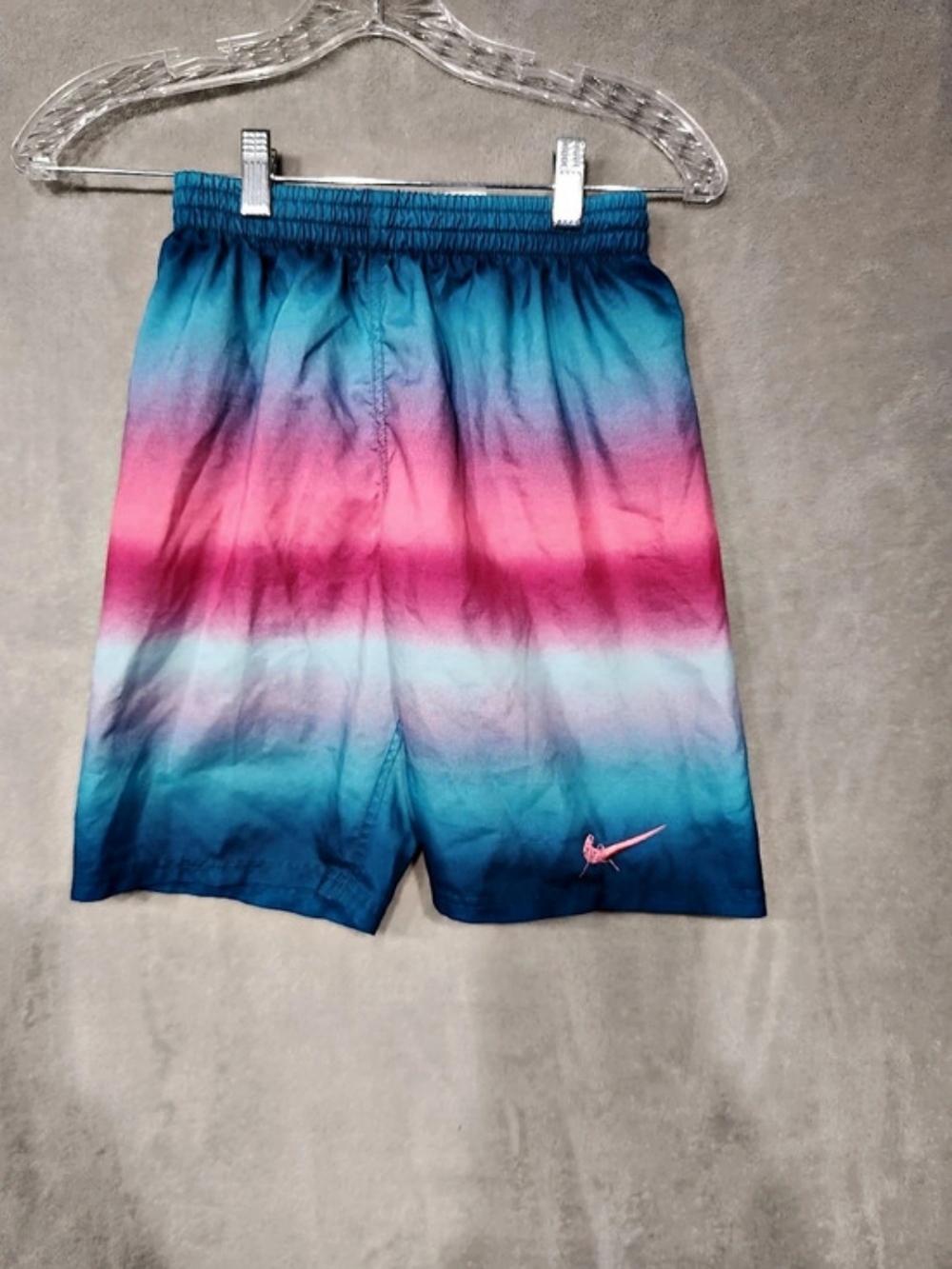 Nike Boys Fade Ombre Print Swim Trunks Large